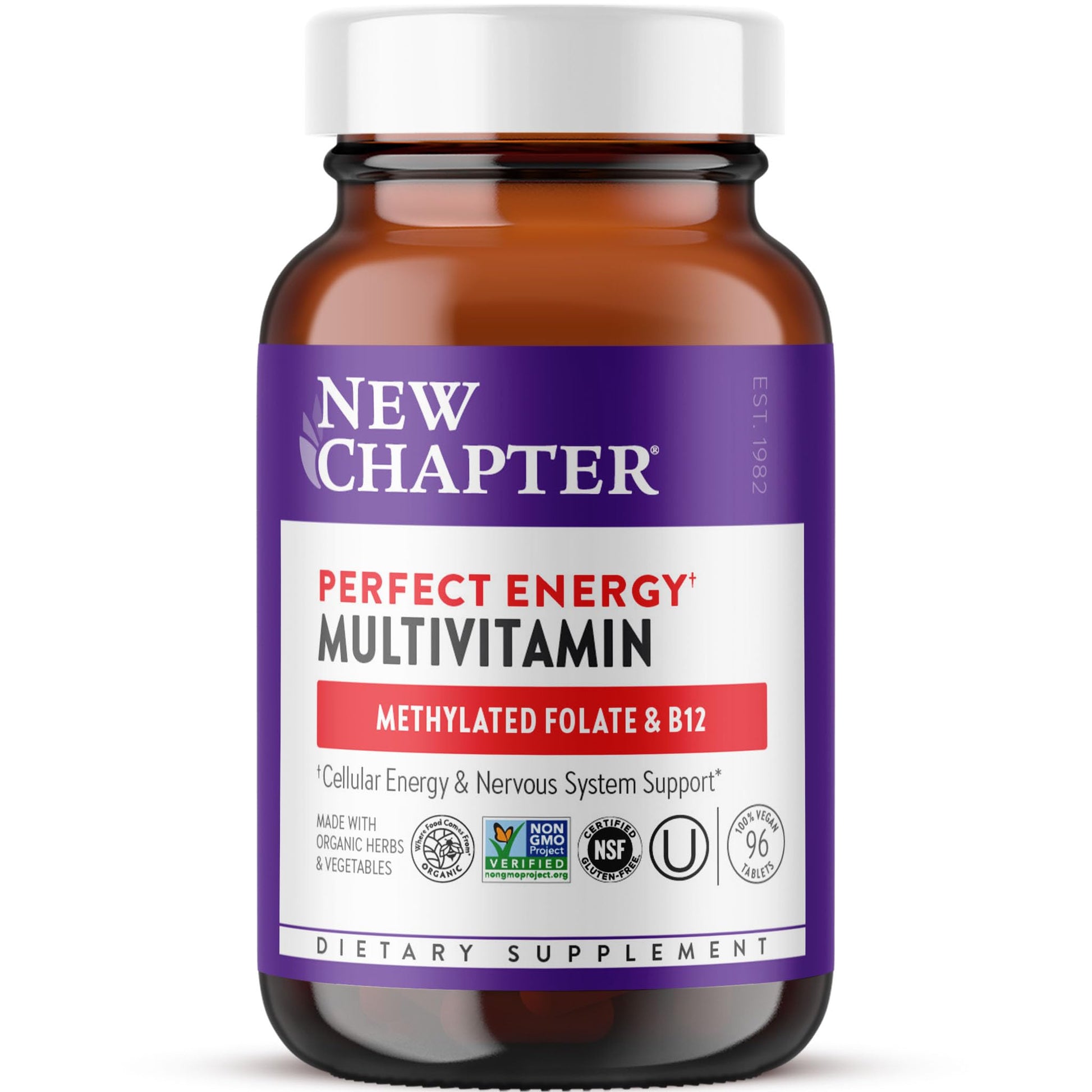 New Chapter Perfect Energy Multivitamin Tablet, 96 Count