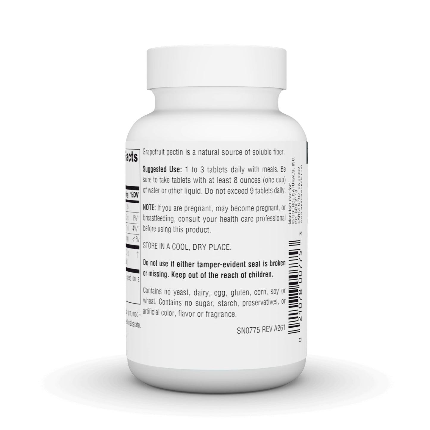 Source Naturals Grapefruit Pectin Complex Tablet, 60 Tablets
