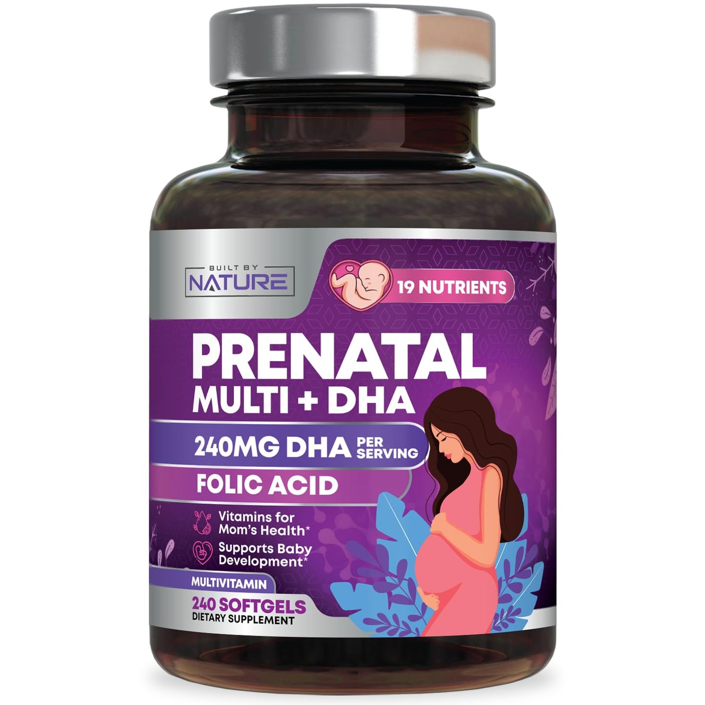 Built by Nature Prenatal Vitamins Softgels 240