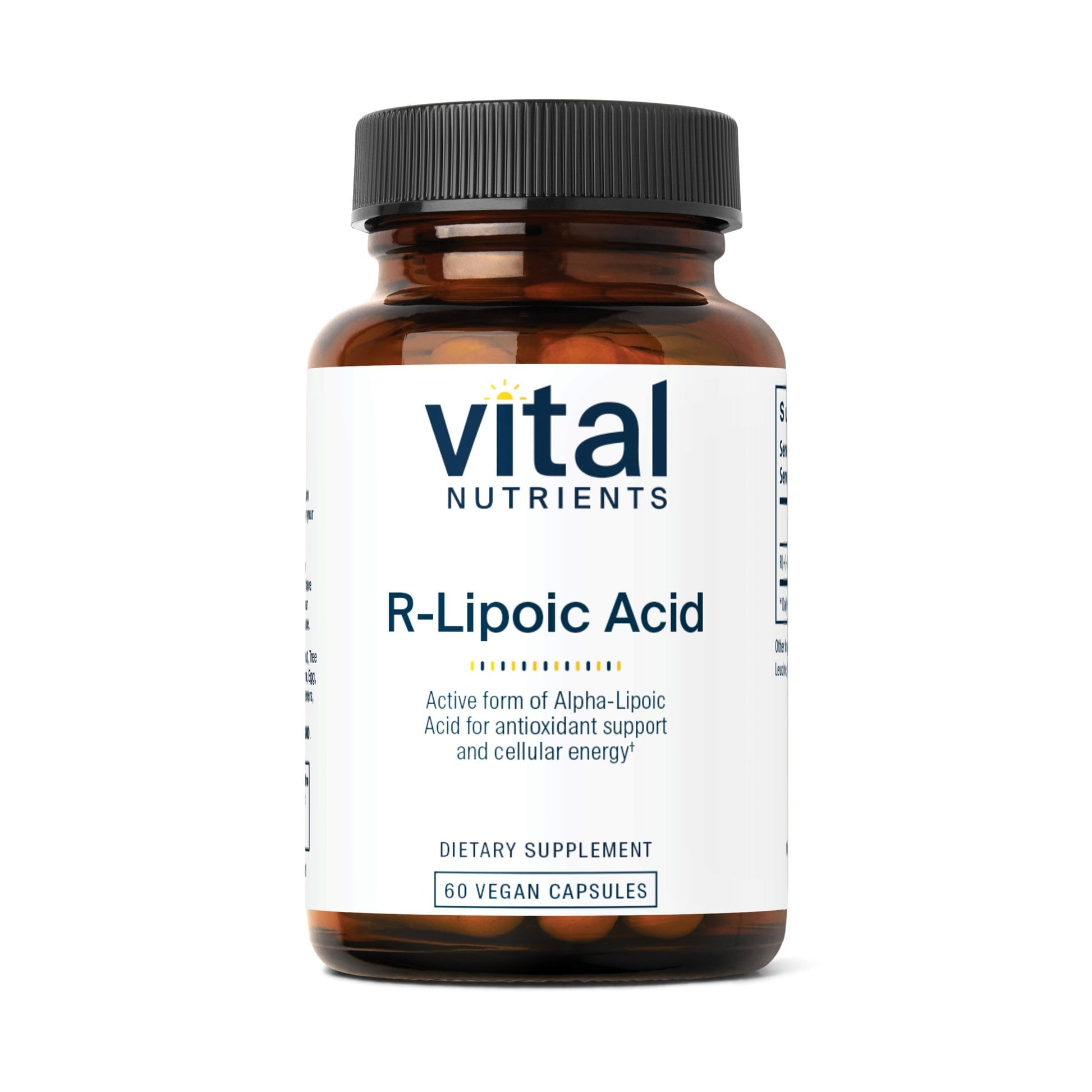 Vital Nutrients R-Lipoic Acid Active Alpha-Lipoic Acid Antioxidant Capsules, 60 Count