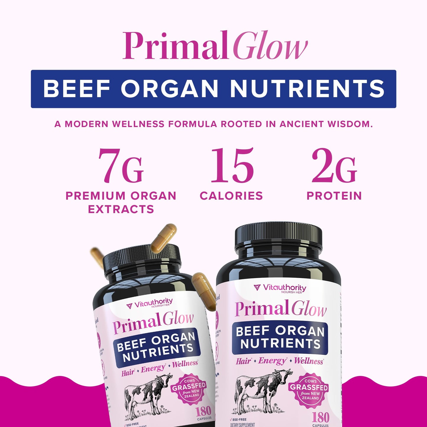 Vitauthority Beef Organ Supplement for Women Capsule 180 Capsules