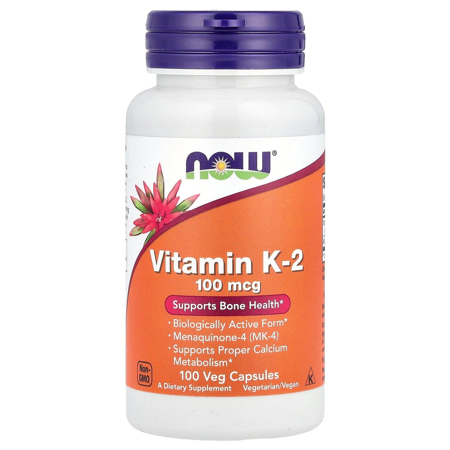 NOW Foods Vitamin K-2 100mcg Capsule, 100 Capsules