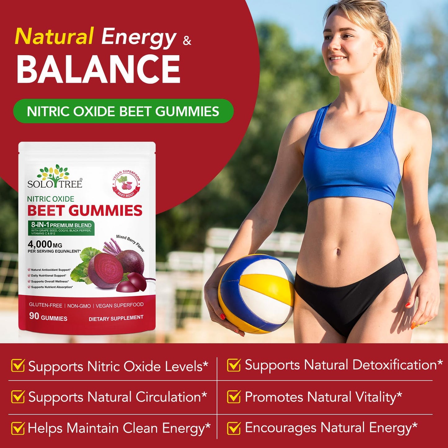 newseel Beetroot Gummies Organic Beet Root Chews for Natural Energy Support, Beetroot Supplement for Men and Women, 8 Gummies