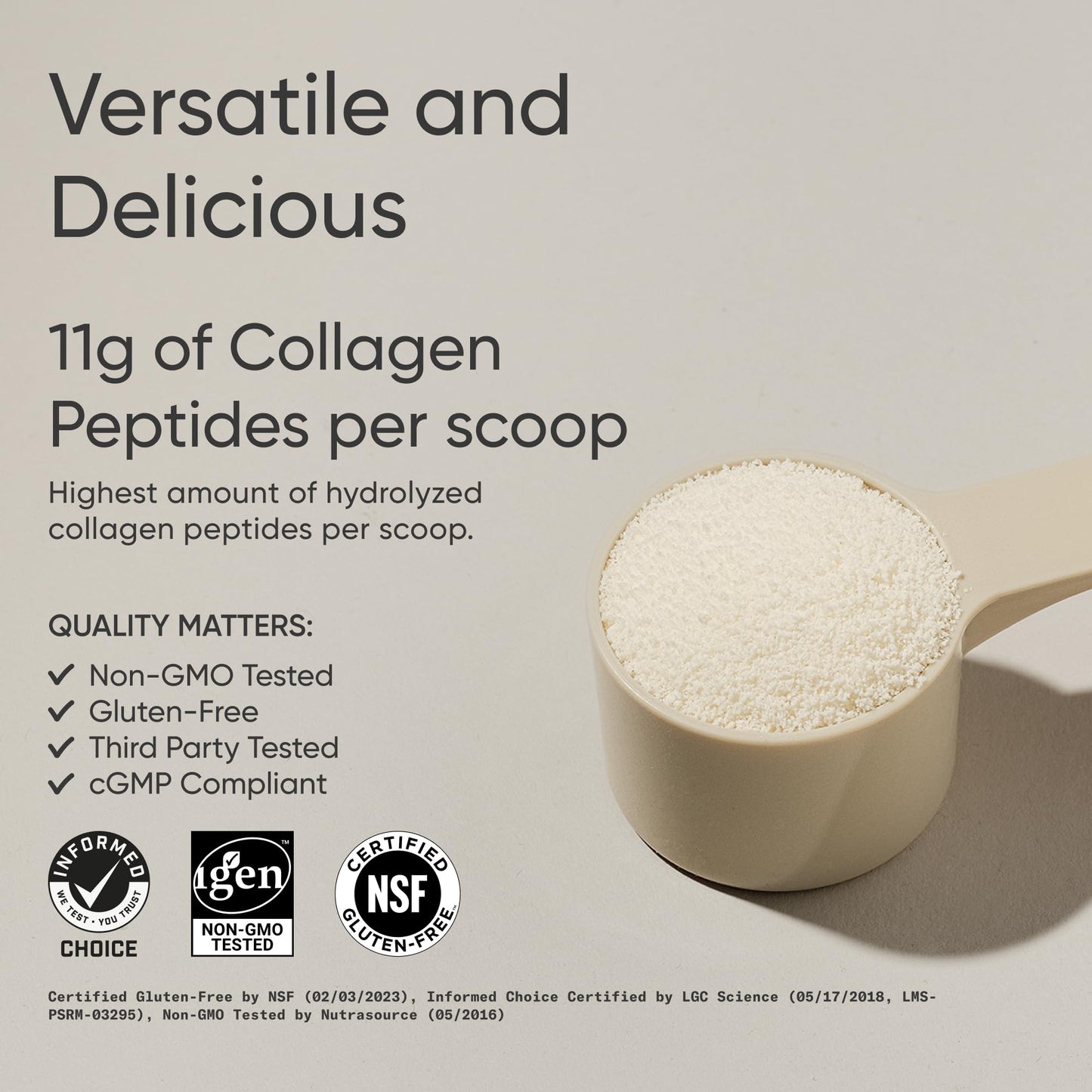 Sports Research Collagen Peptides Protein Powder, Vanilla Powder, 16