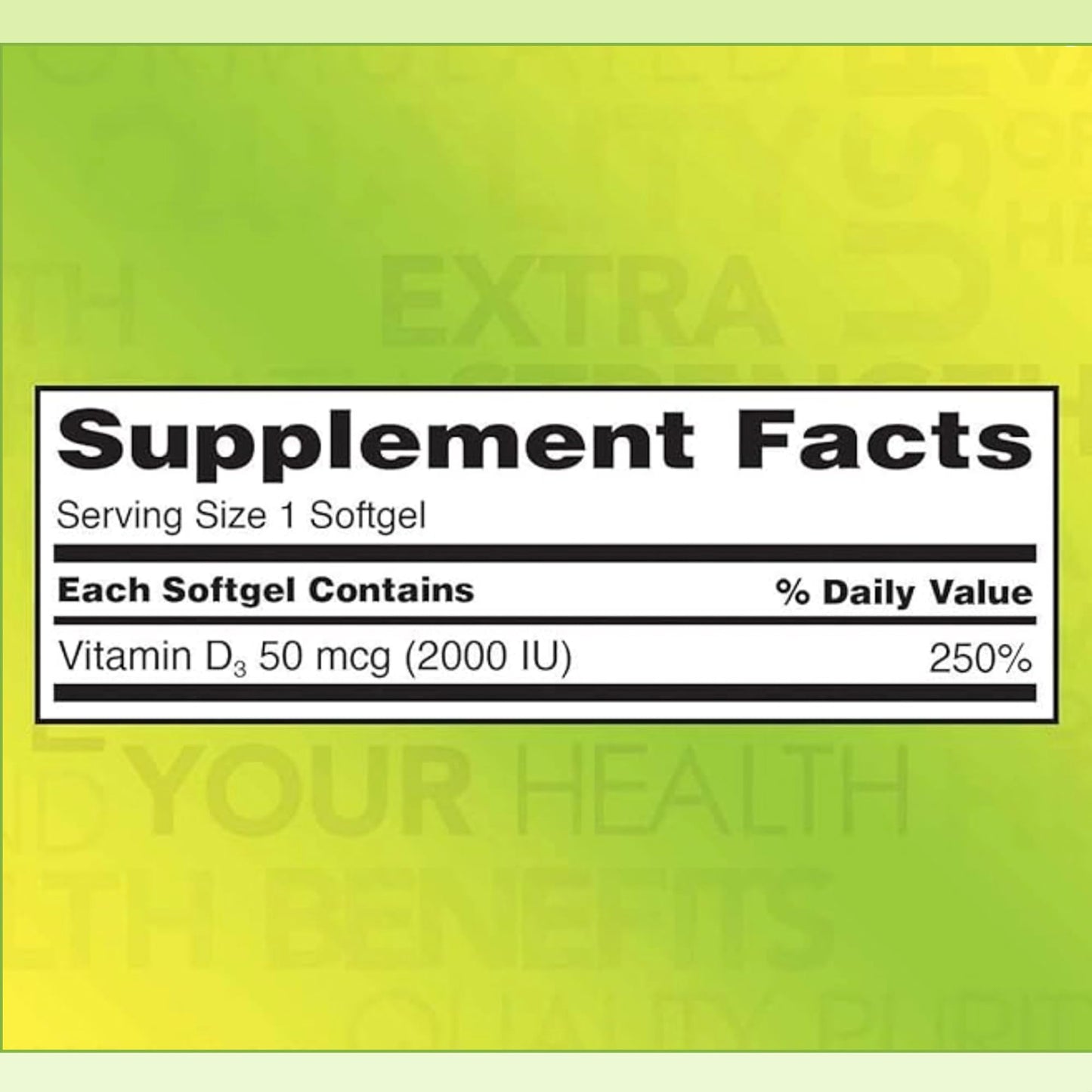 Generic Vitamin D3 Extra Strength Softgels 600 Count