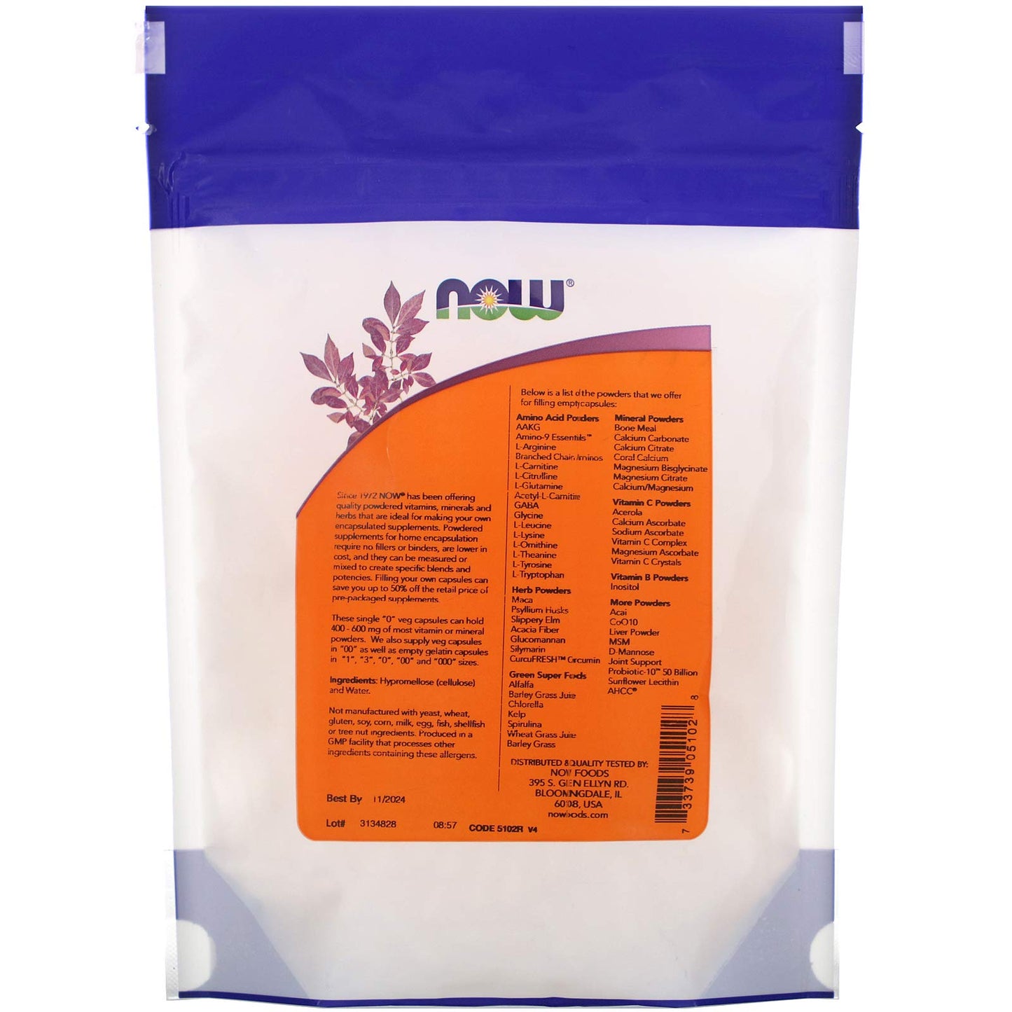 NOW Foods Empty Vegetarian Capsules, 300 Veg Capsules