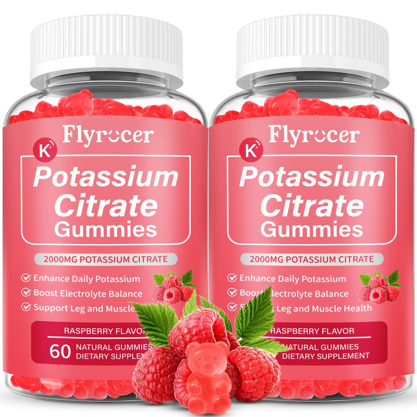 Flyrocer Potassium Citrate Gummies, 120 Count