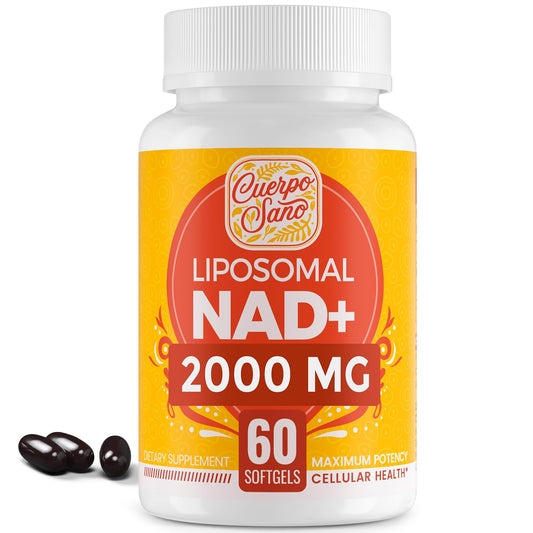 Cuerpo Sano NAD+ Supplement 2000 mg Liposomal NAD+ with High Absorption Softgels, 60 Count