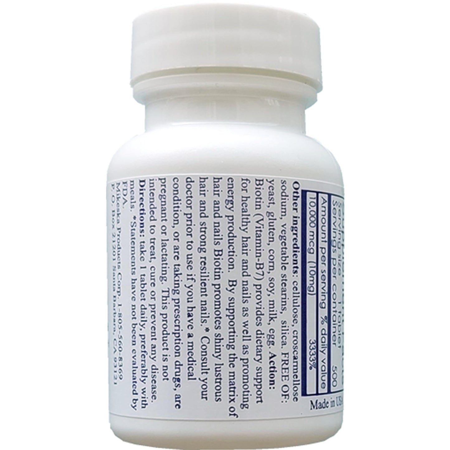 VPM Health Biotin 10,000 mcg, 500 Tablets