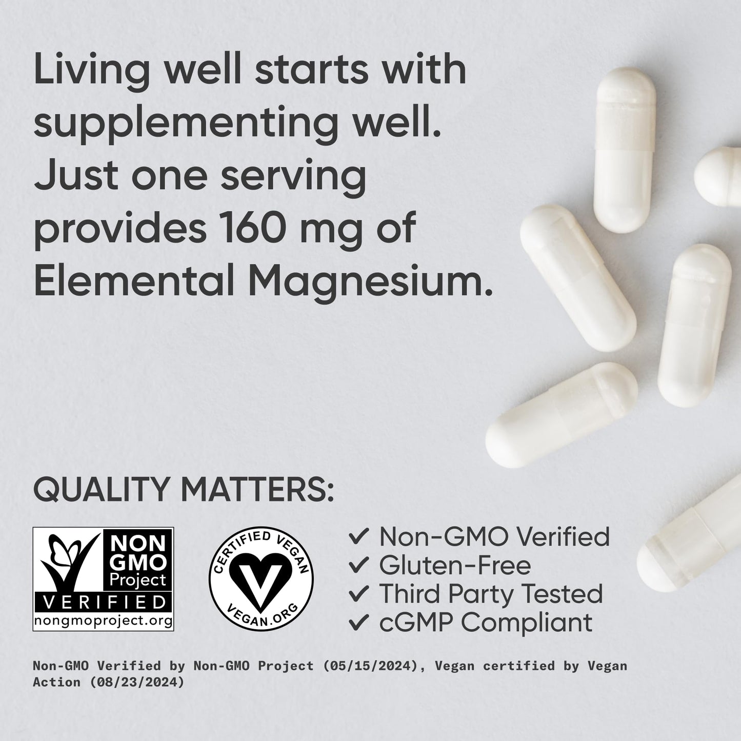 Sports Research Magnesium Glycinate Capsules 90 Count