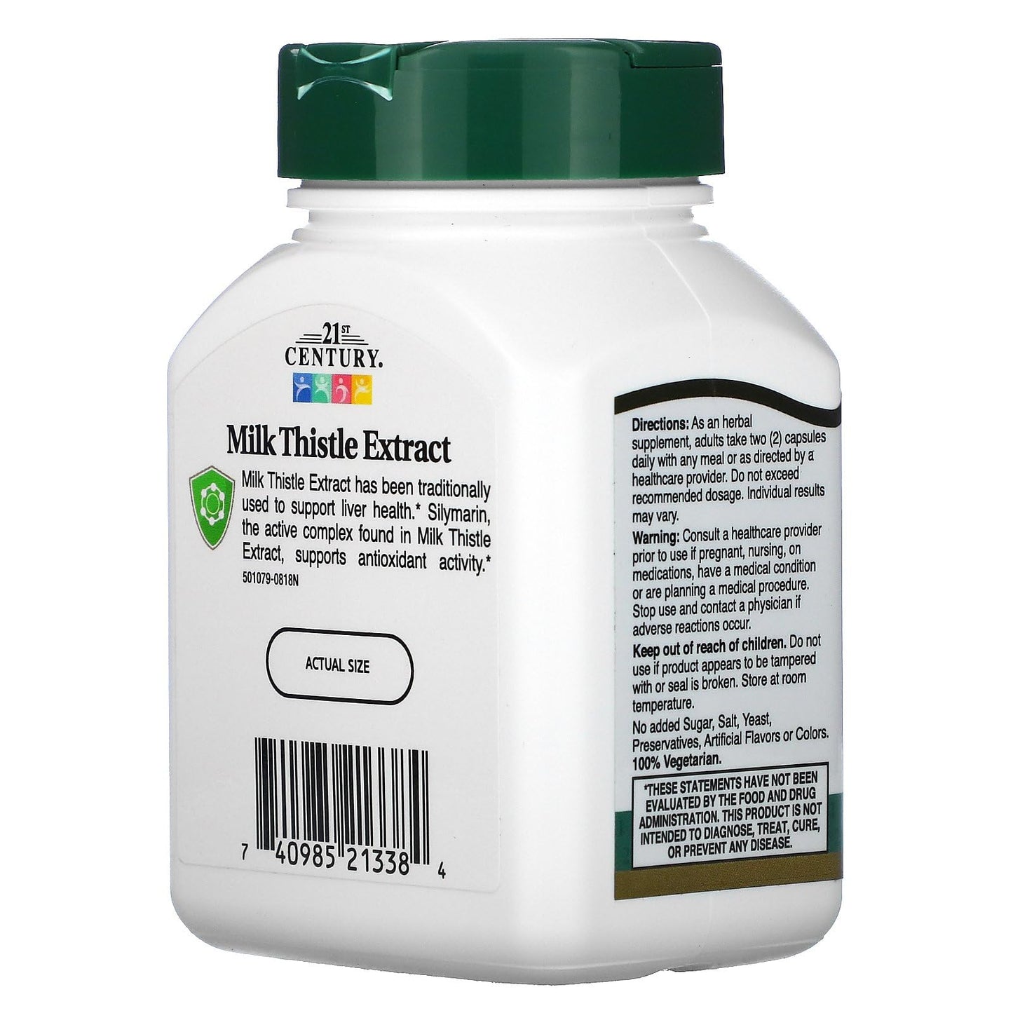 21st Century Milk Thistle Extract Capsules 60 Count