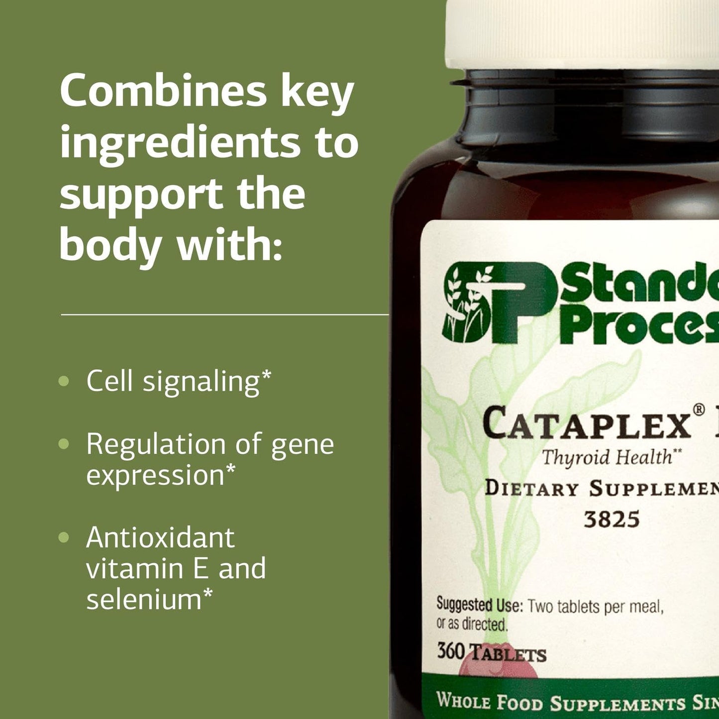 Standard Process Inc. Cataplex E Thyroid Health Dietary Supplement 360 Tablets