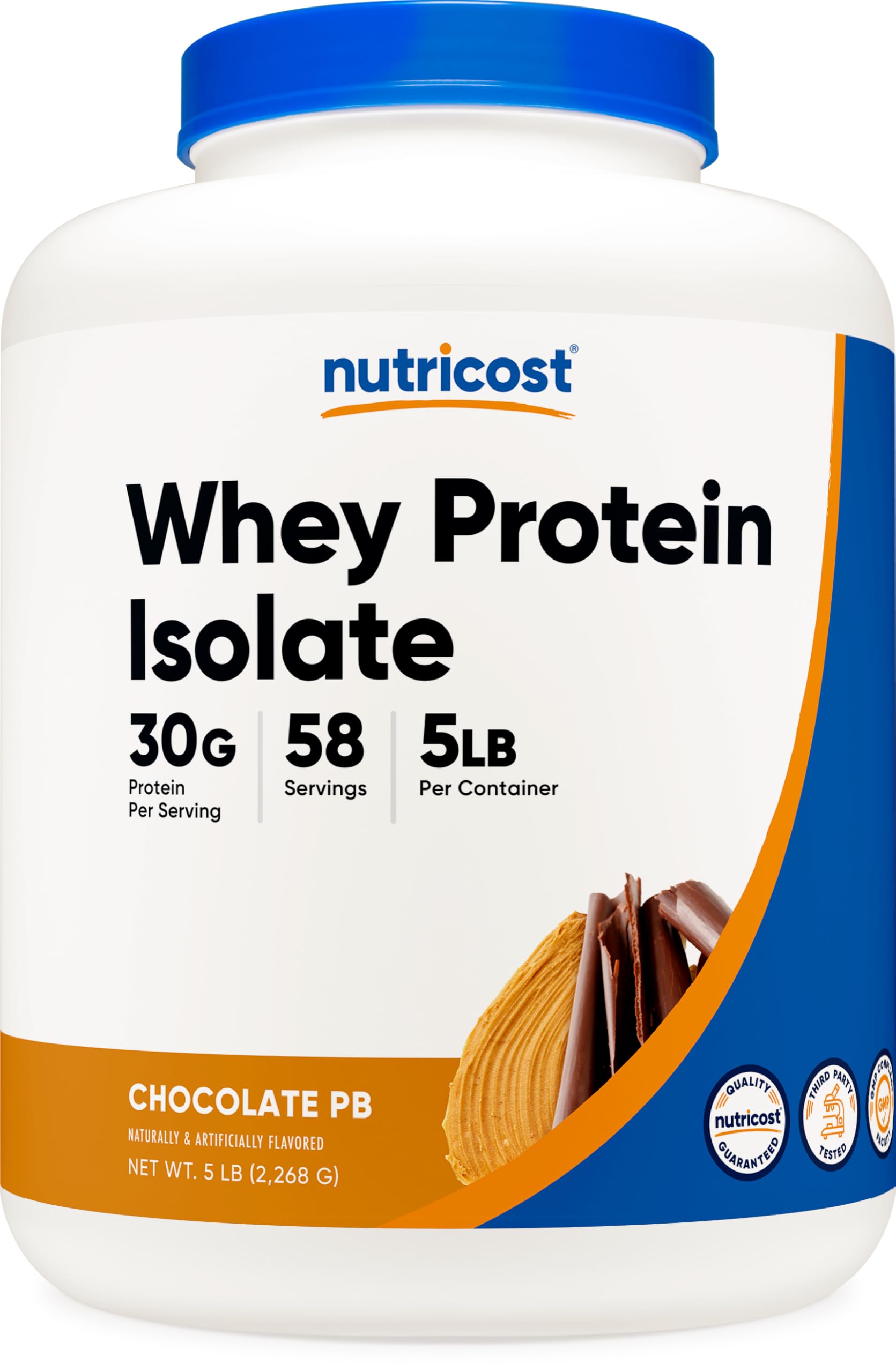Nutricost Whey Protein Isolate Chocolate Peanut Butter Protein Powder, 80 Servings
