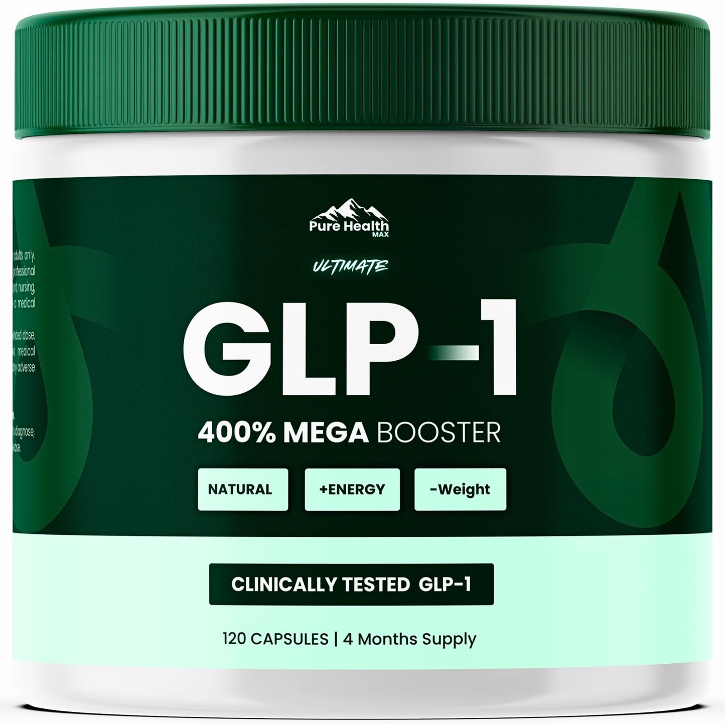 PURE HEALTH MAX Ultimate GLP-1 Akkermansia Probiotic Capsule, 120 Count