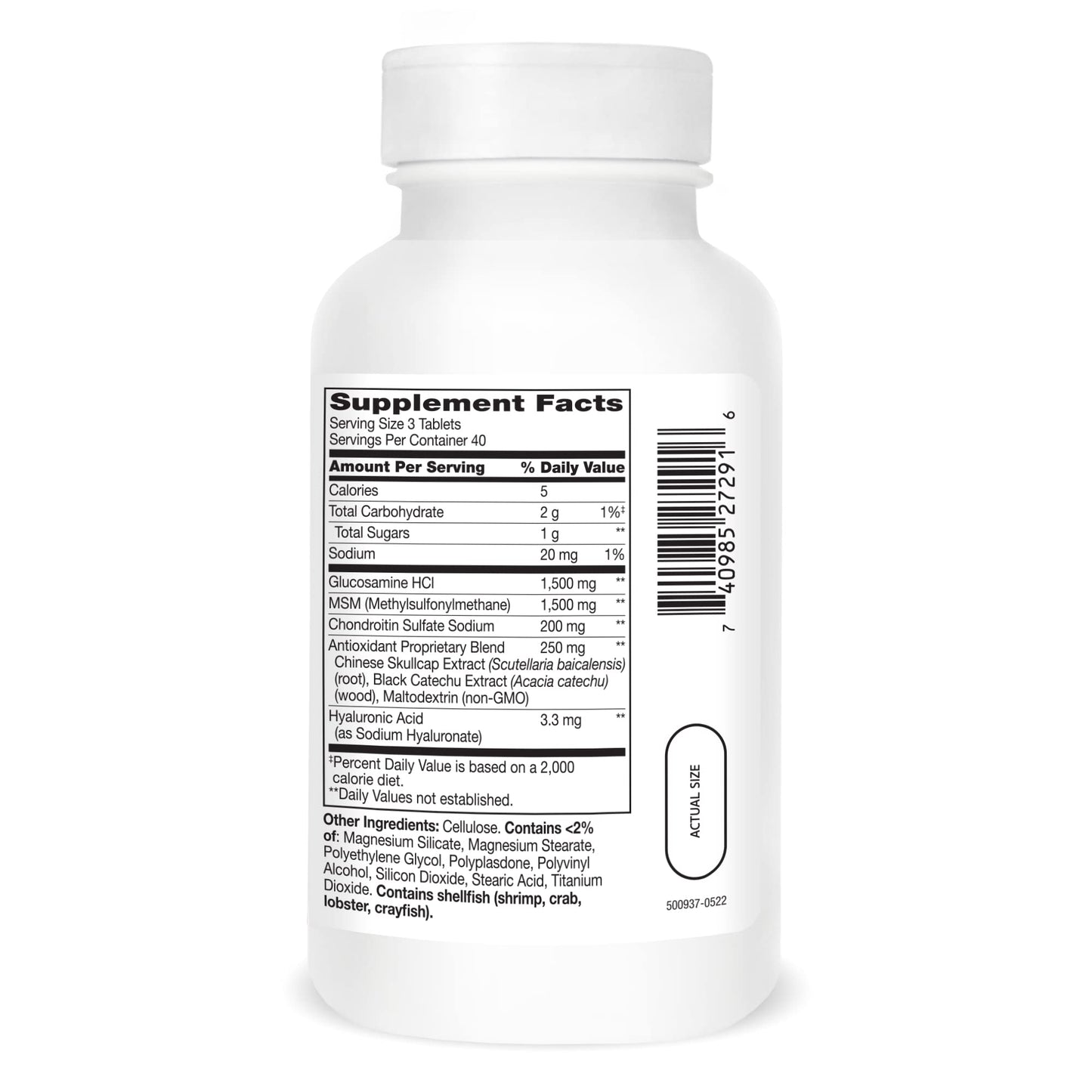 21st Century Glucosamine Chondroitin Advanced with MSM 120 Tablets