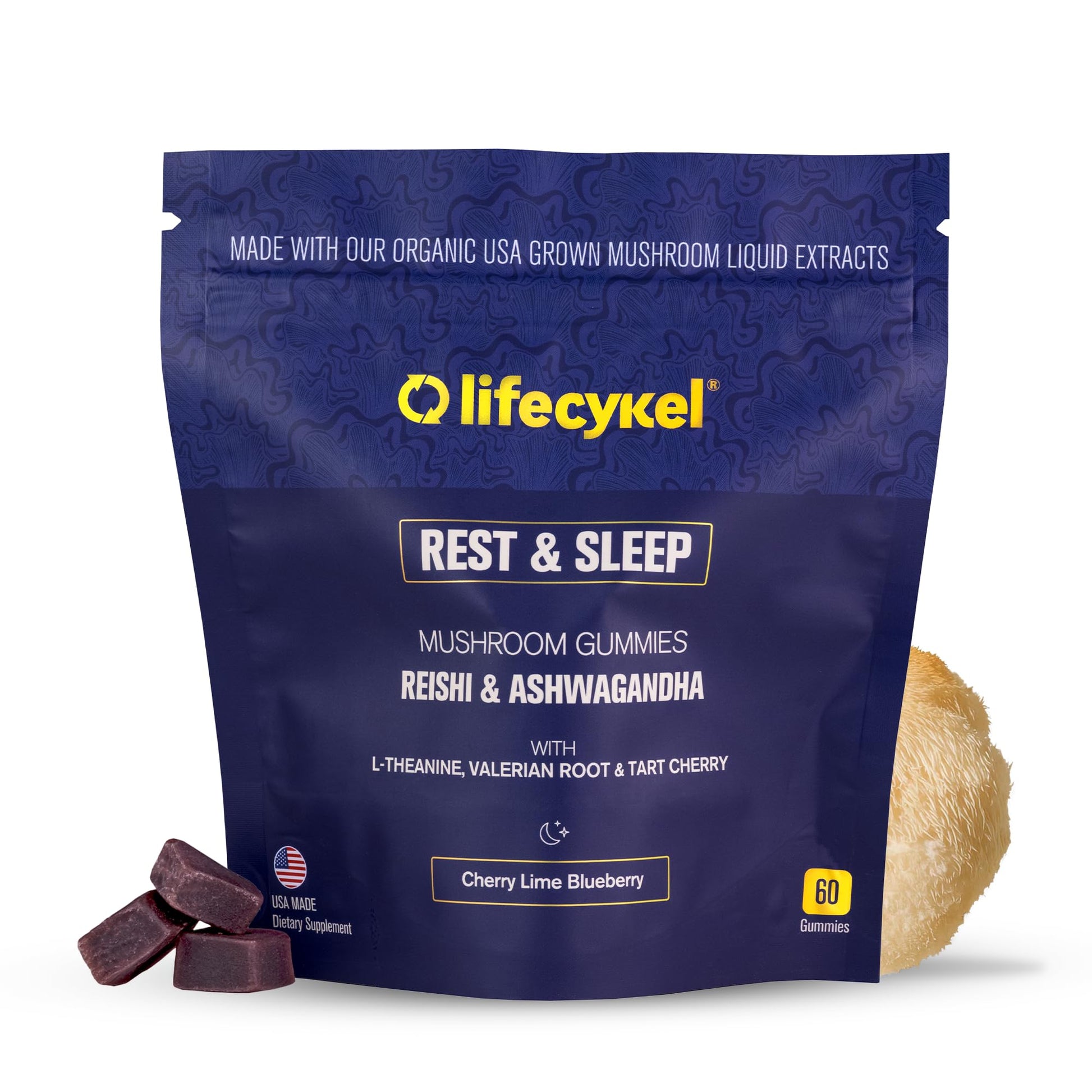 Life Cykel PM Rest & Sleep Mushroom Gummies, 60 Count