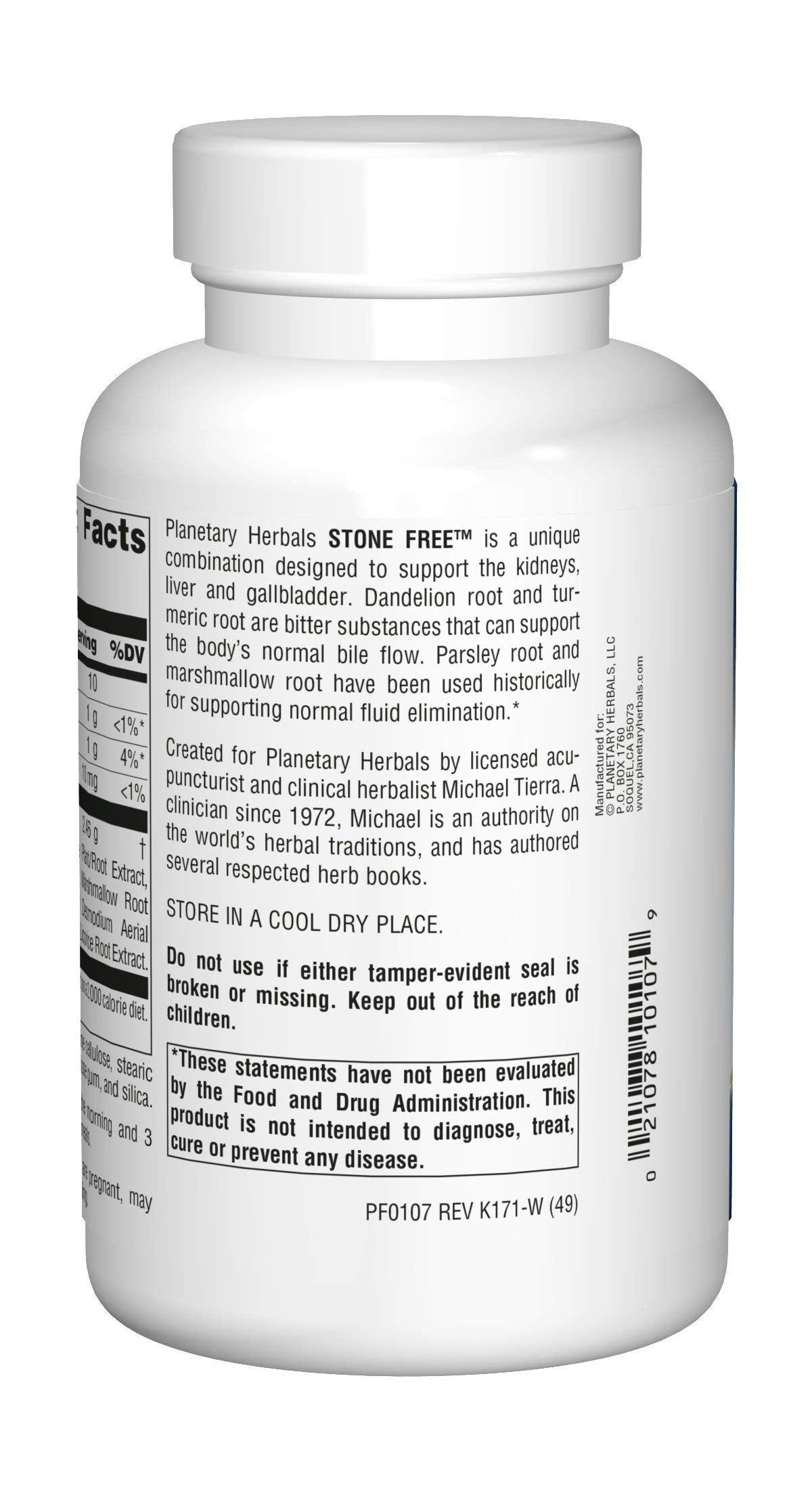 Planetary Herbals Stone Free 820 mg Herbal Support for Kidney and Gallbladder 180 Tablets