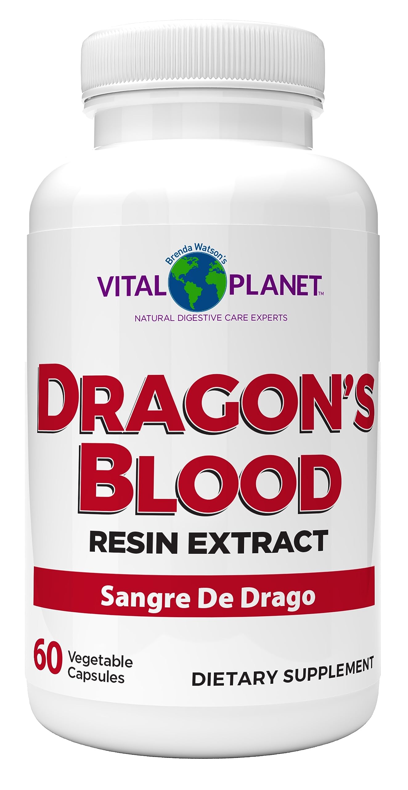 Vital Planet Dragon's Blood Resin Extract Croton Lechleri Sangre de Drago (Sangre de Grado) Digestive Health Supplement, 500mg, 60 Capsules