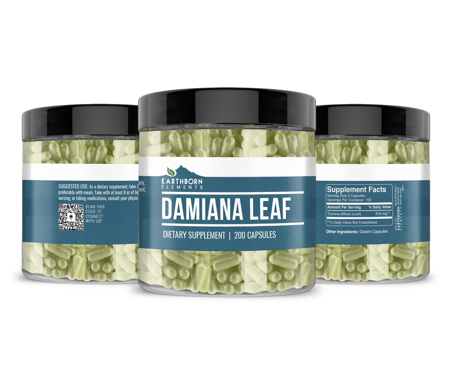 Earthborn Elements Damiana Leaf 200 Capsules