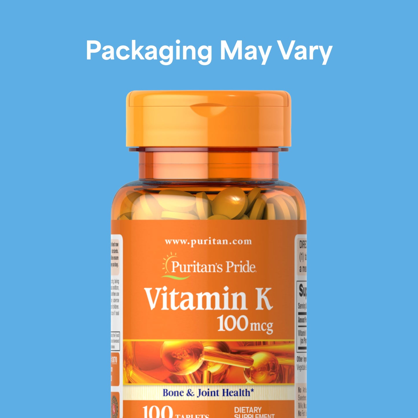 Puritan's Pride Vitamin K 100mcg Tablet, 100 Count