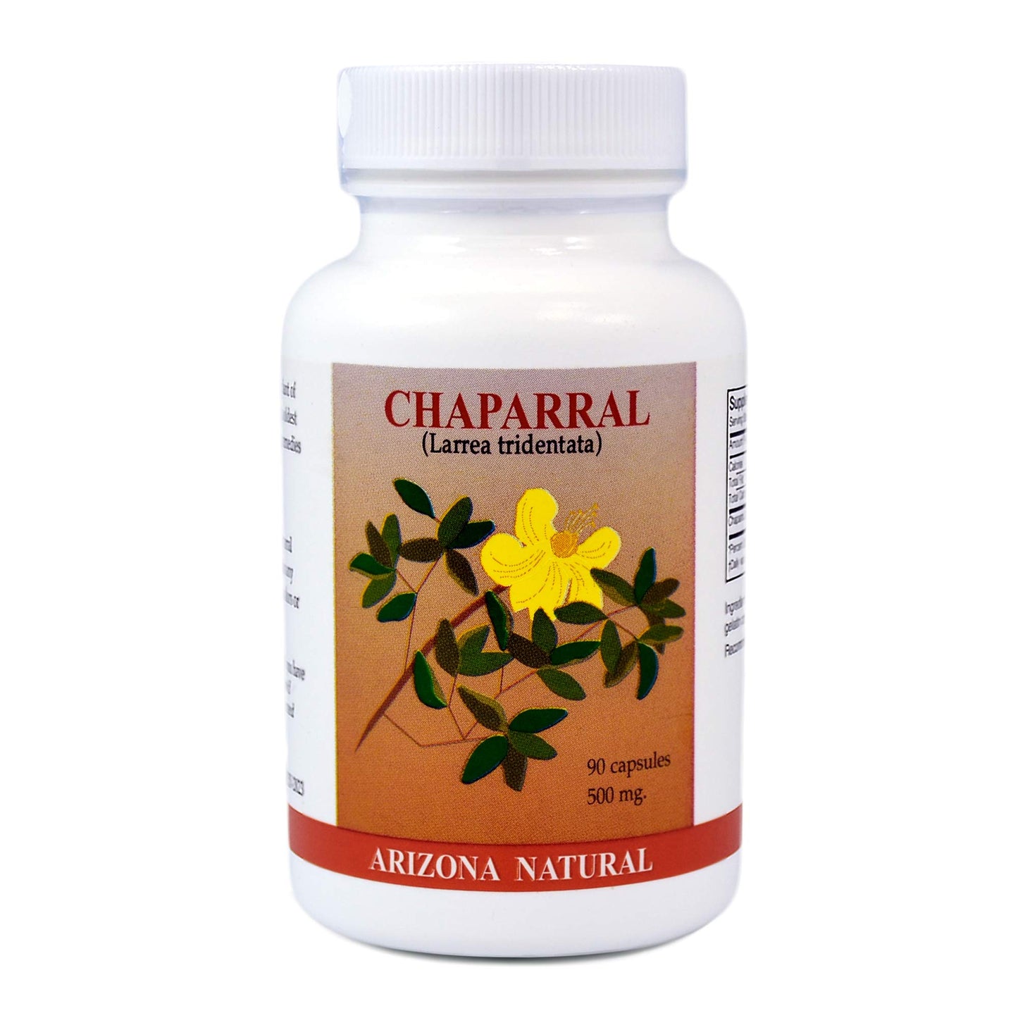 Arizona Natural Chaparral (Larrea Tridentata) 500 mg Capsules, 90 Count