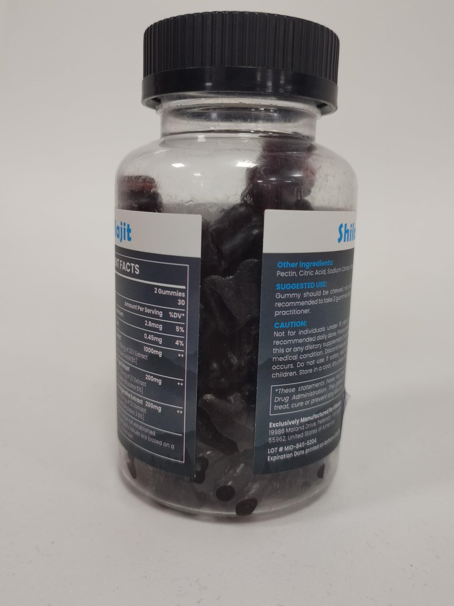 Elikadur Shilajit Gummies with 85+ Trace Minerals, Fulvic Acid, Shilajit for Men & Women, Energy & Immune Support, Sugar-Free, Vegan, 100% Natural, 60 Gummies