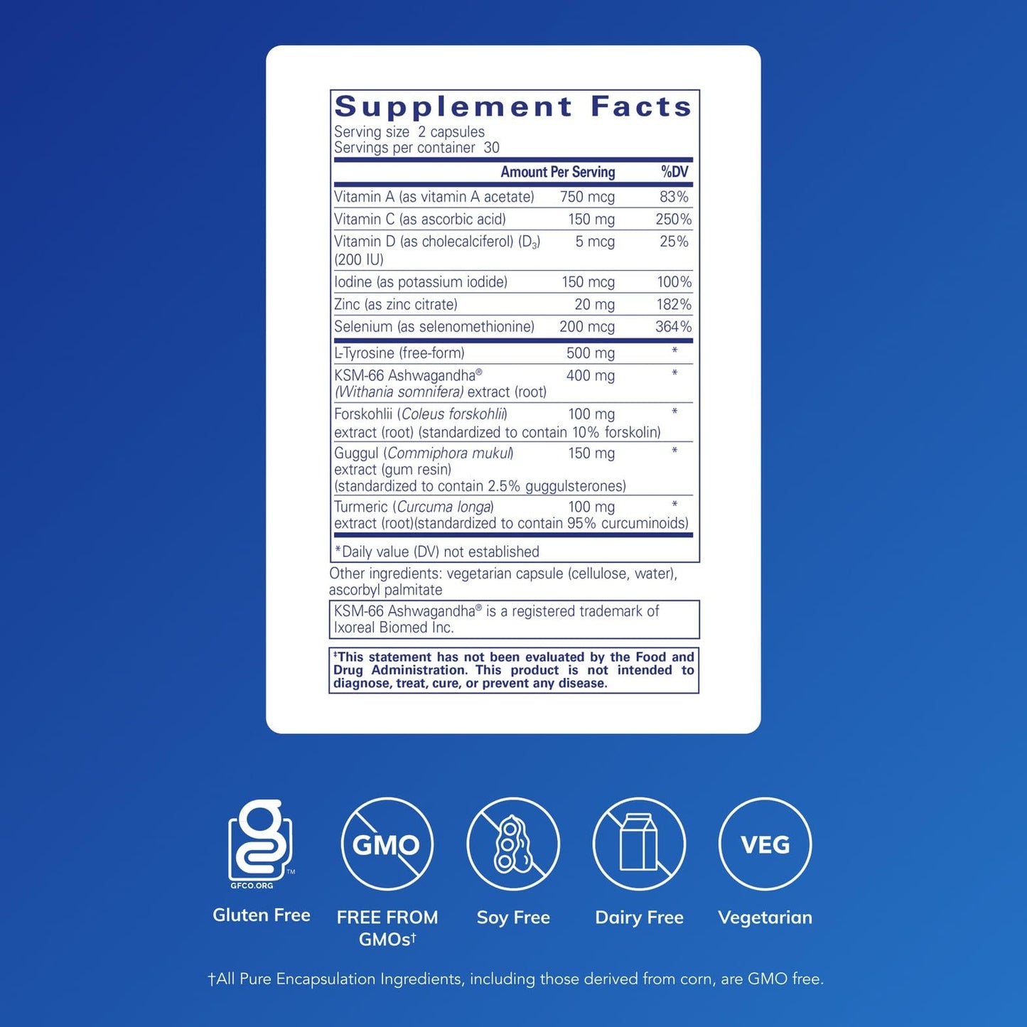 Pure Encapsulations Thyroid Support Complex 60 Capsules