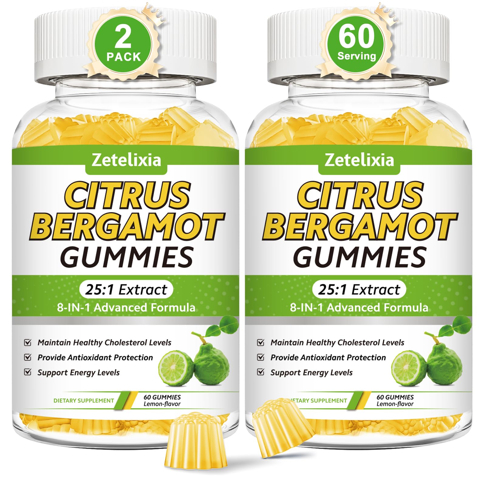 Zetelixia Citrus Bergamot Gummies 120 Gummies