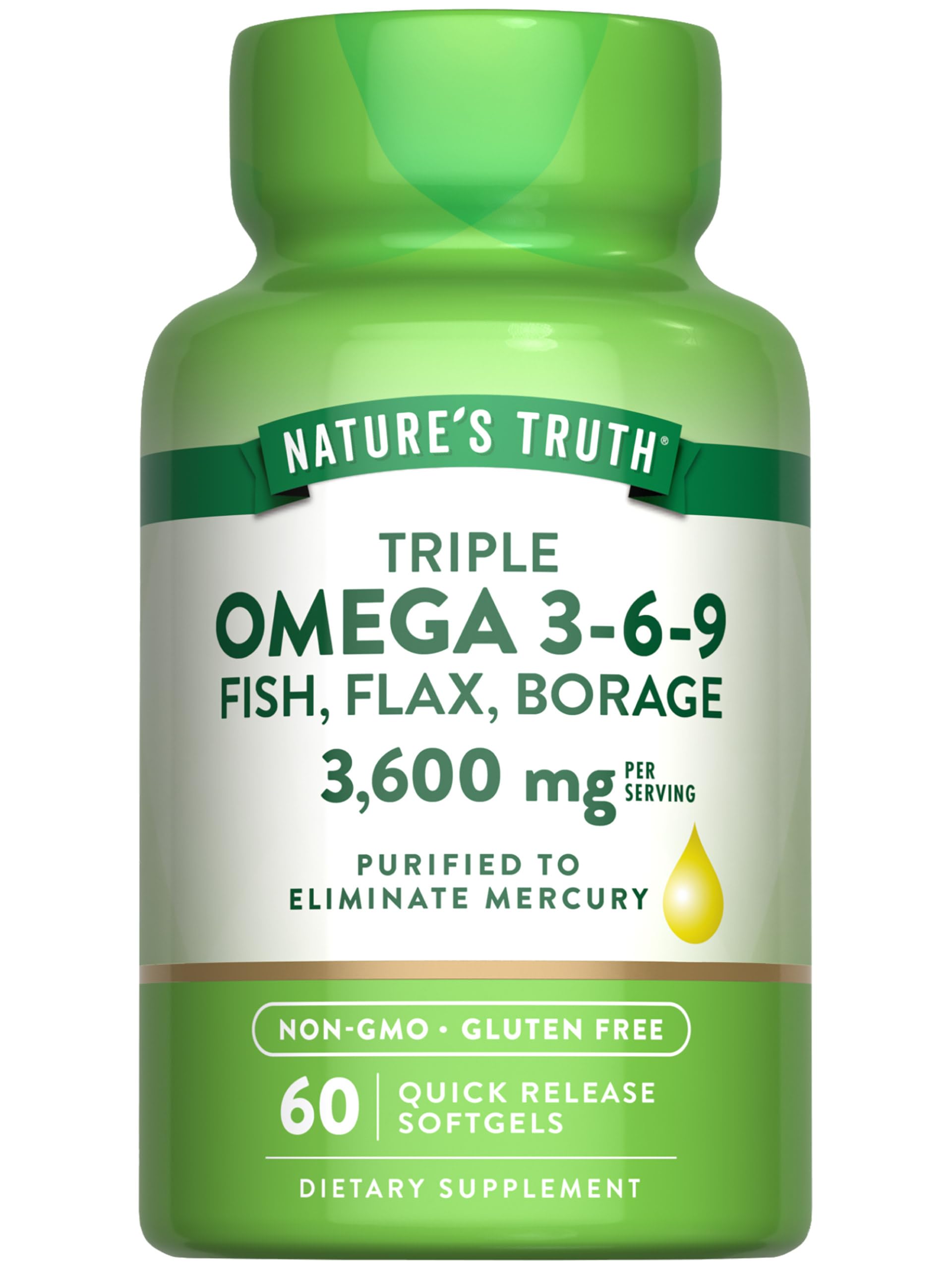 Nature's Truth Triple Omega 3-6-9 Softgels 60 Count