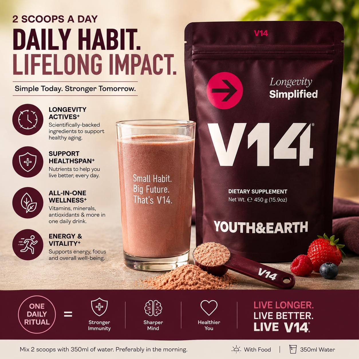 V14 Youth & Earth Reds Powder 15.9 oz