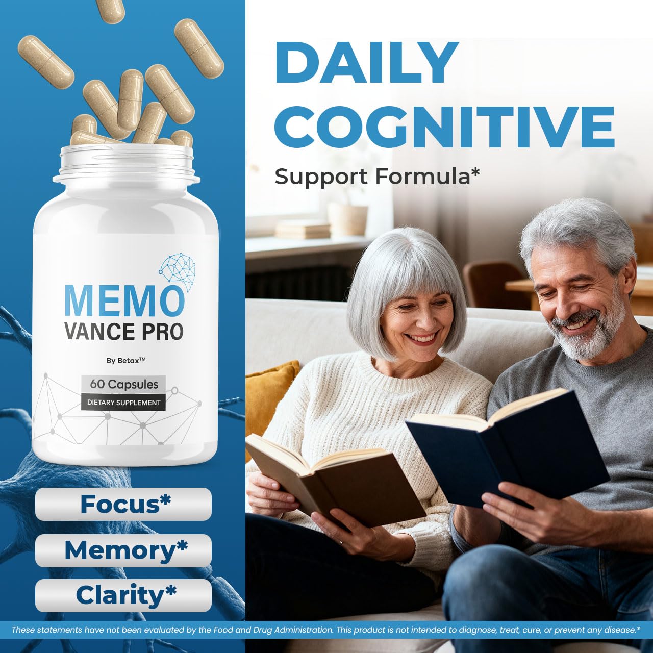BetaX MemoVance Pro Advanced Formula Capsules, 60 Count