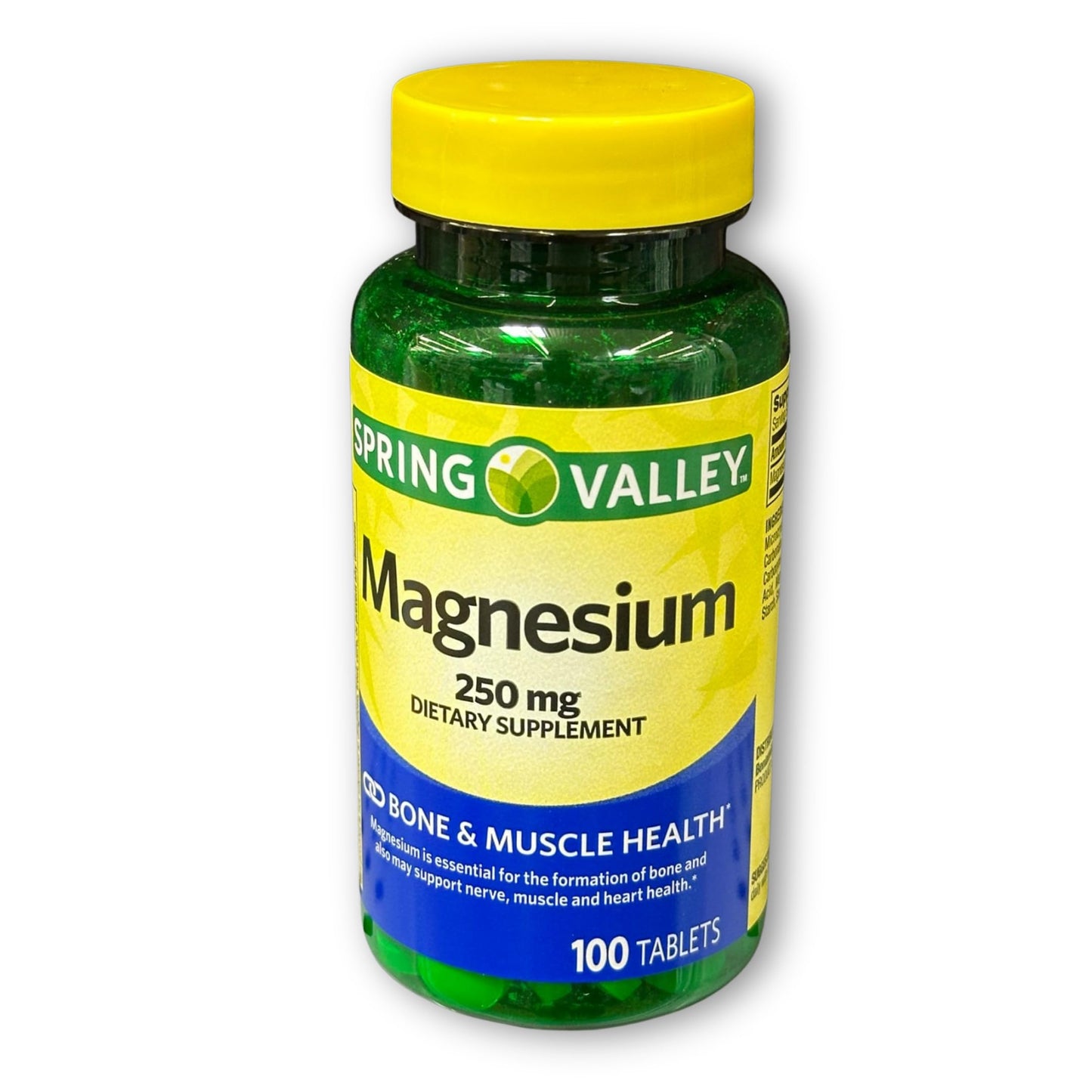 FUSION SHOP STORE Magnesium 250 mg Bone & Muscle Health Tablets, 100 Count