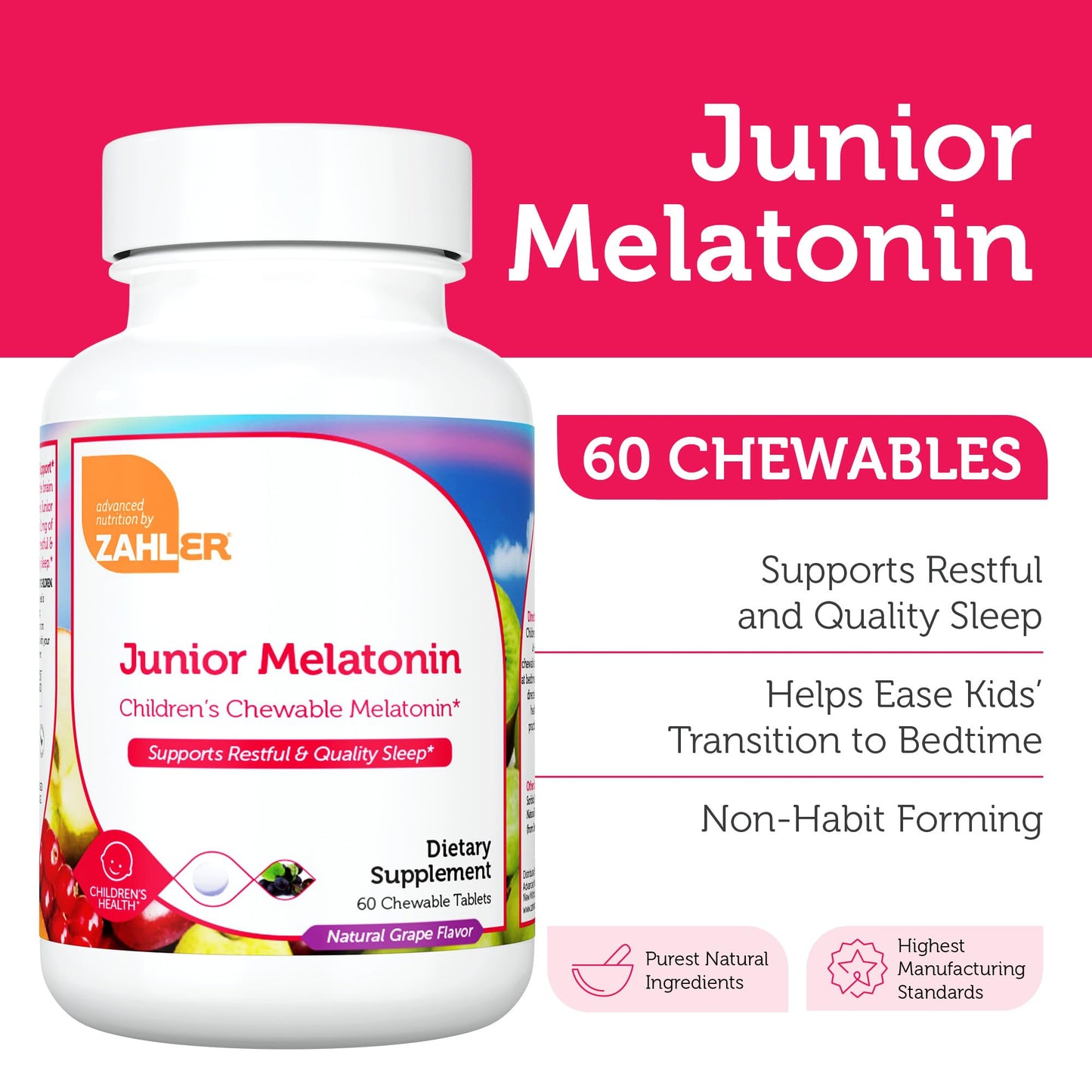 Zahler Junior Melatonin Tablet 60 Count
