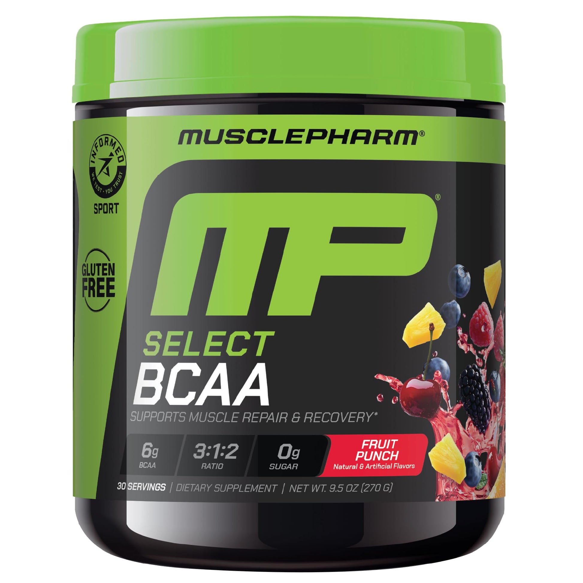 Muscle Pharm Essentials BCAA Powder, 9.1 Ounce (Pack of 1)