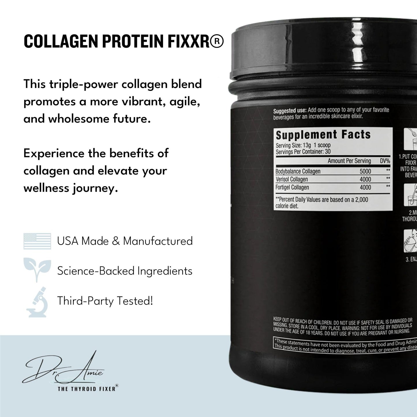 Fixxr Collagen 2.0 by Dr. Amie Powder, 25 Servings