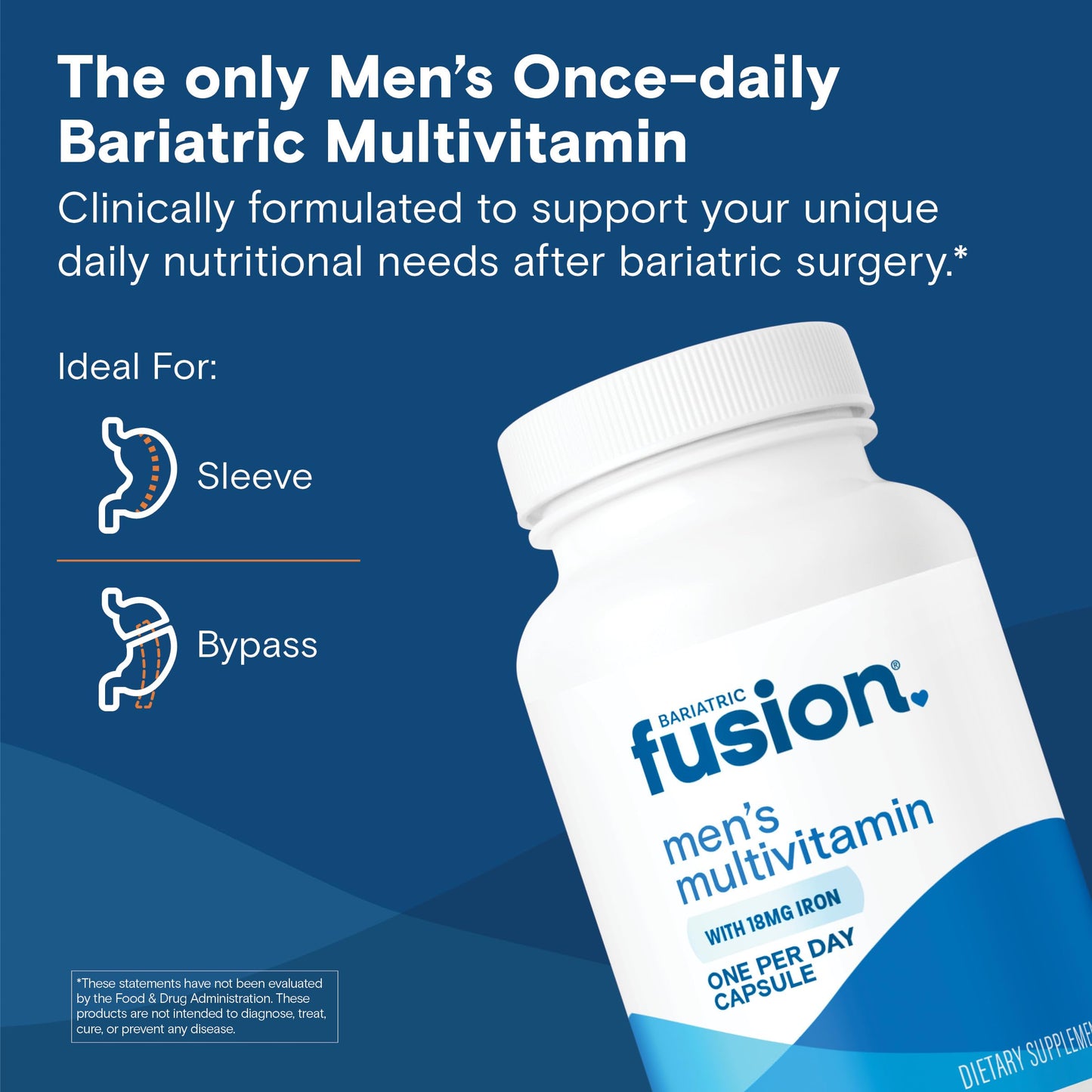 Bariatric Fusion One Per Day Bariatric Multivitamin with Iron for Men Capsules, 90 Count