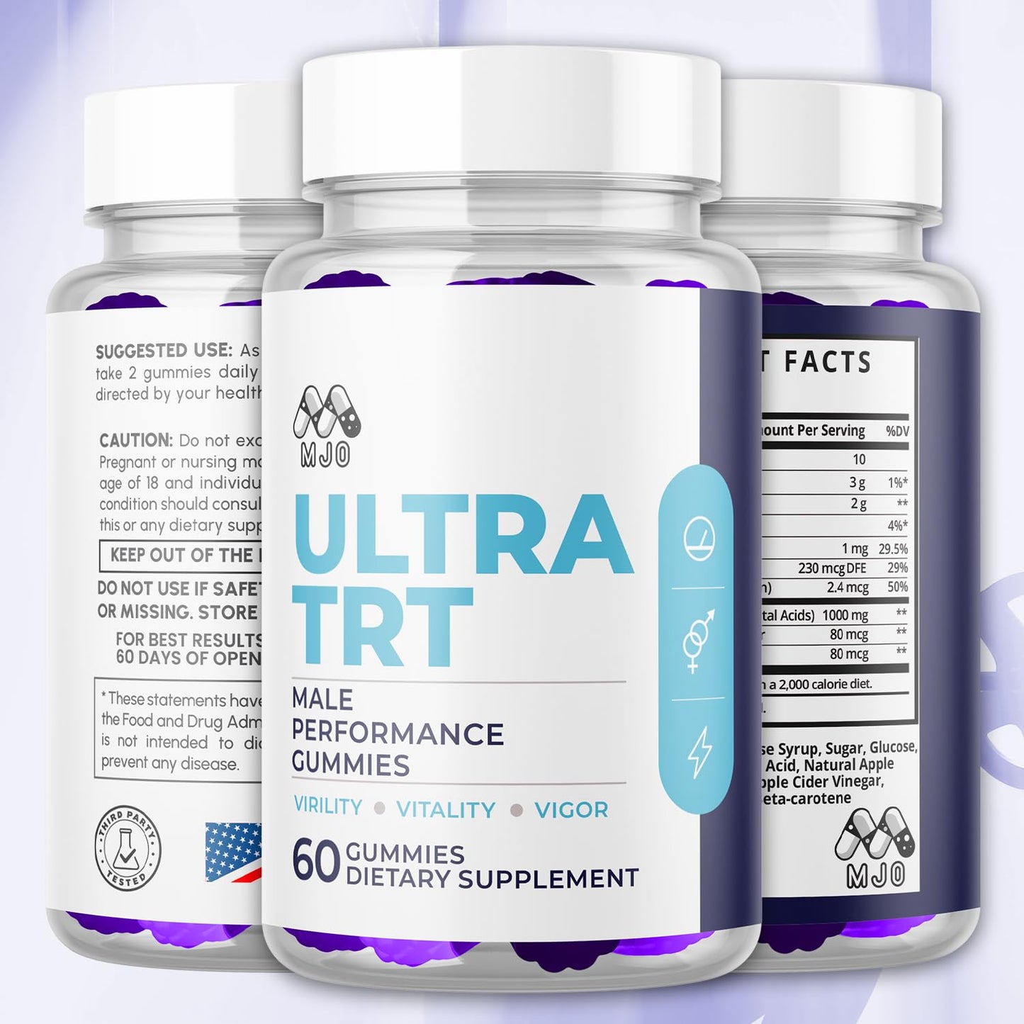 MJO Ultra TRT Gummies for Men Chewable 300 Gummies