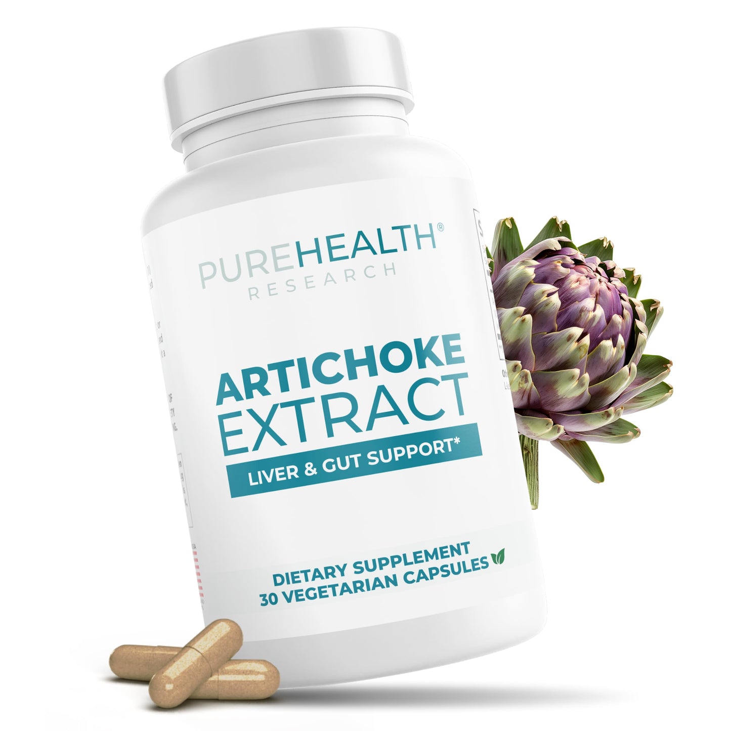 PUREHEALTH RESEARCH Artichoke Extract Capsules 30