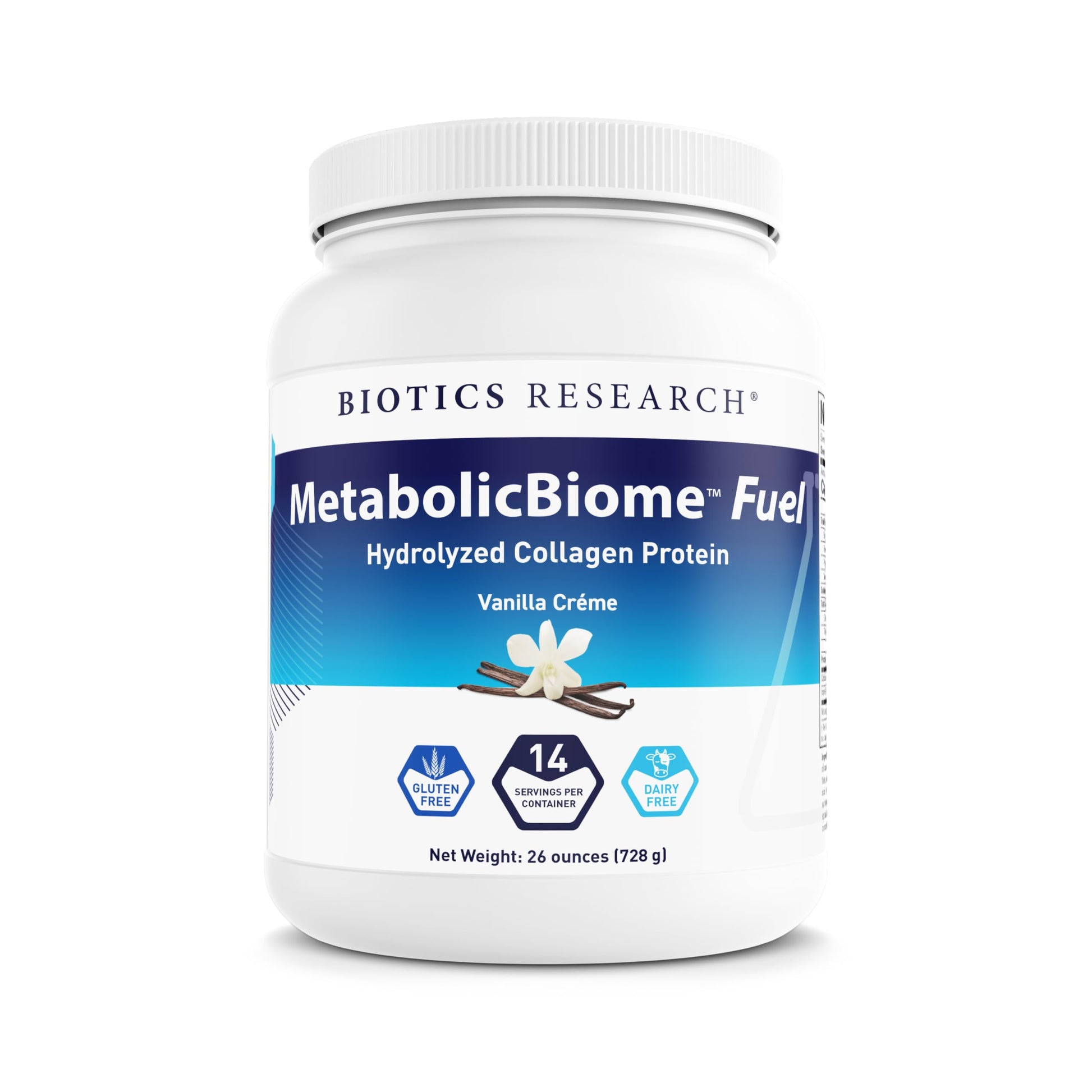 BIOTICS RESEARCH MetabolicBiome Fuel Hydrolyzed Collagen Protein Powder Vanilla, 25 oz