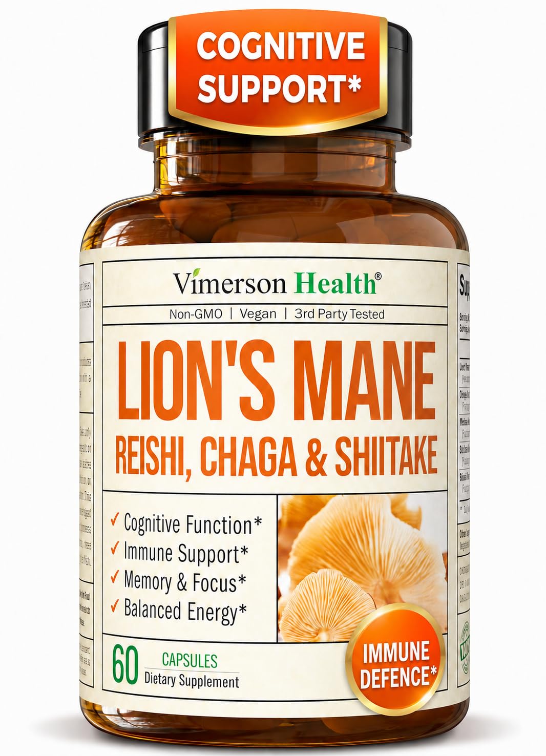 Vimerson Health Lions Mane Supplement Capsule 60 Count