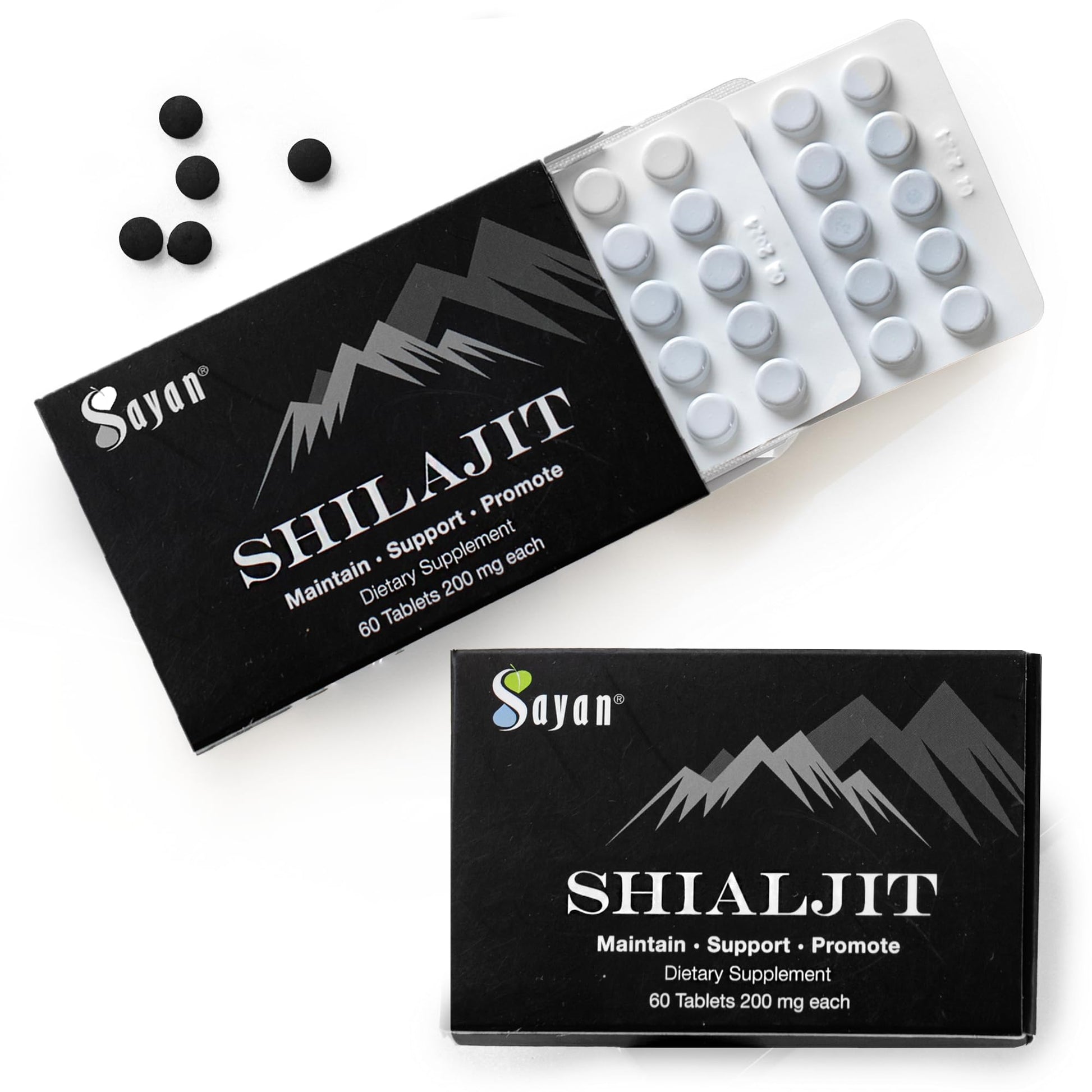 Sayan Shilajit Tablets 100% Pure, 24,000mg High-Potency, 85+ Trace Minerals, Lab-Tested for Purity, 120 Tablets