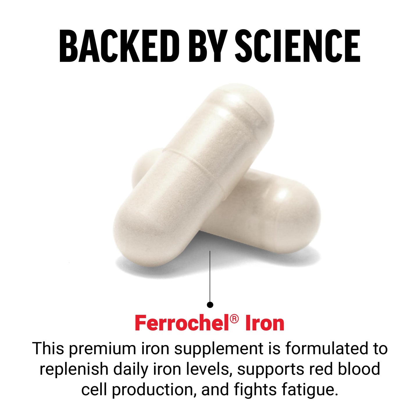 Force Factor Iron Bisglycinate 36mg Capsules, 90 Count