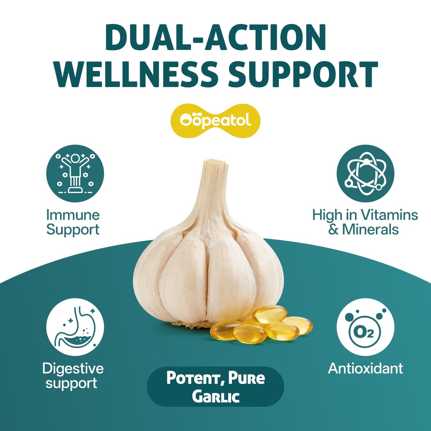 Oopeatol Garlic Oil with Allicin 60 Capsules