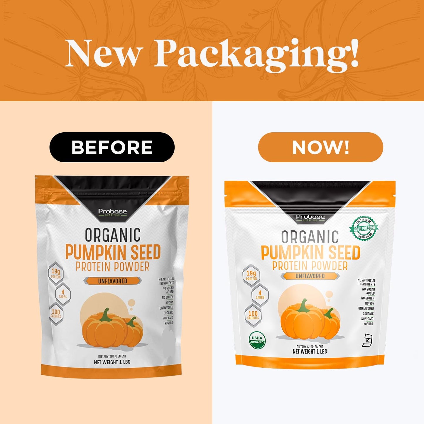 Probase Nutrition Pumpkin Seed Protein Powder, 16 oz