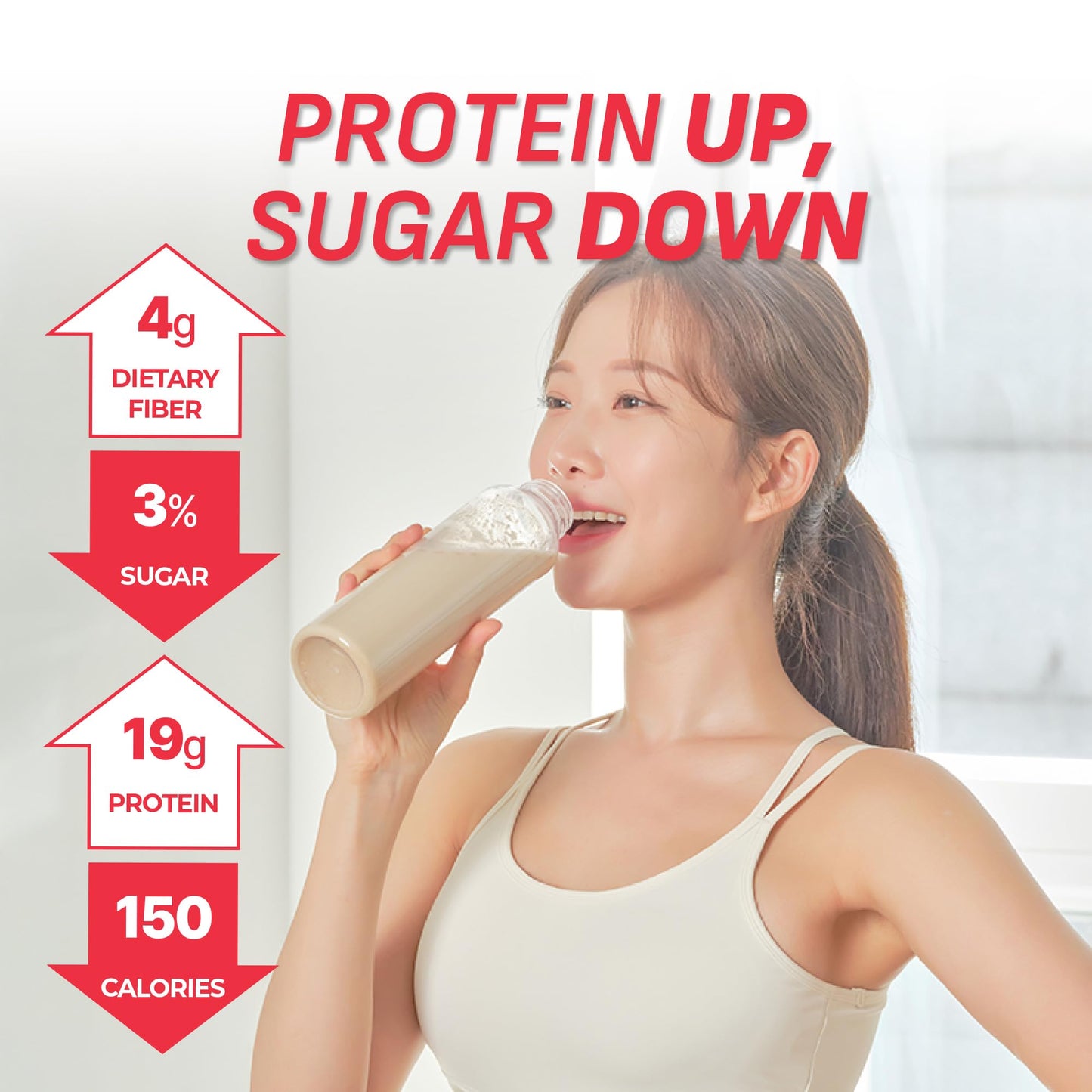 FLIMEAL Strawberry Protein Shake with Crunchy Protein Balls Protein Smoothie Powder 22.22 oz