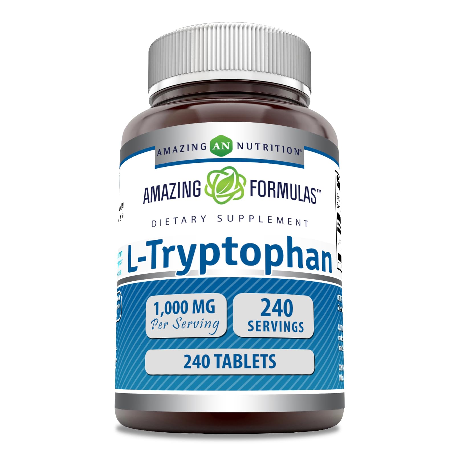 Amazing Nutrition L-Tryptophan 1000mg Tablets, 240 Count