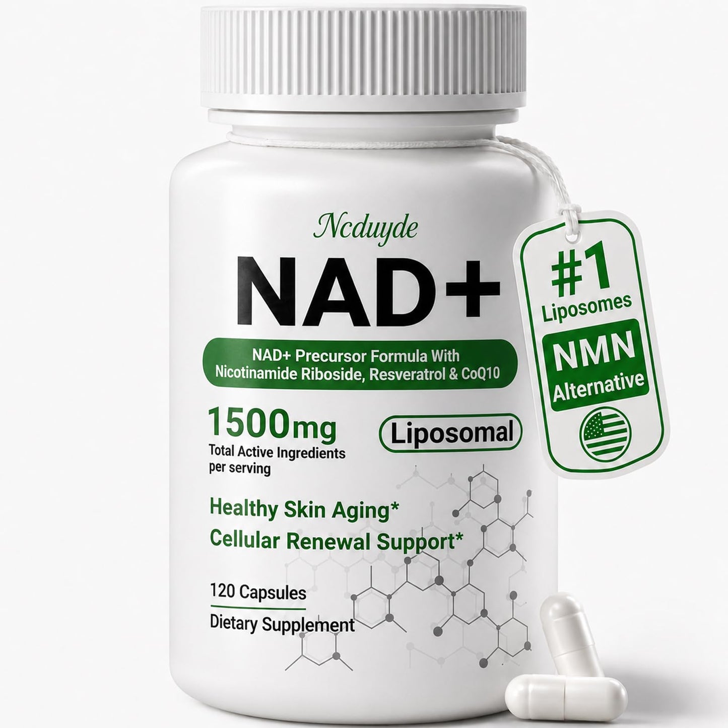 FANCYENERGY NAD+ Supplement Capsule 120 Capsules