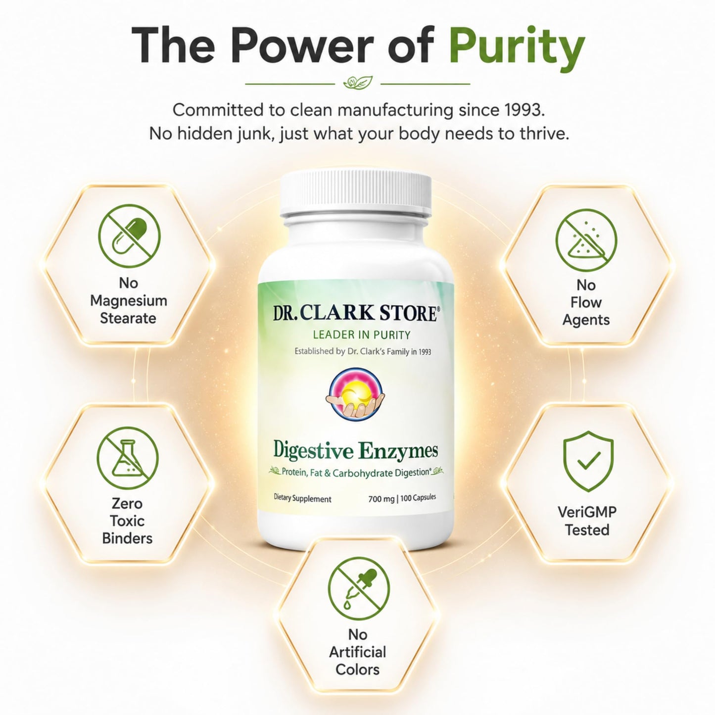 Dr Clark Store Digestive Enzymes Supplement Capsule 100 Capsules