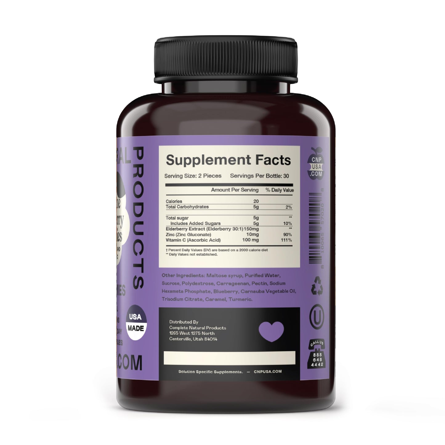 Complete Natural Products Elderberry Gummies Gummy 60 Count