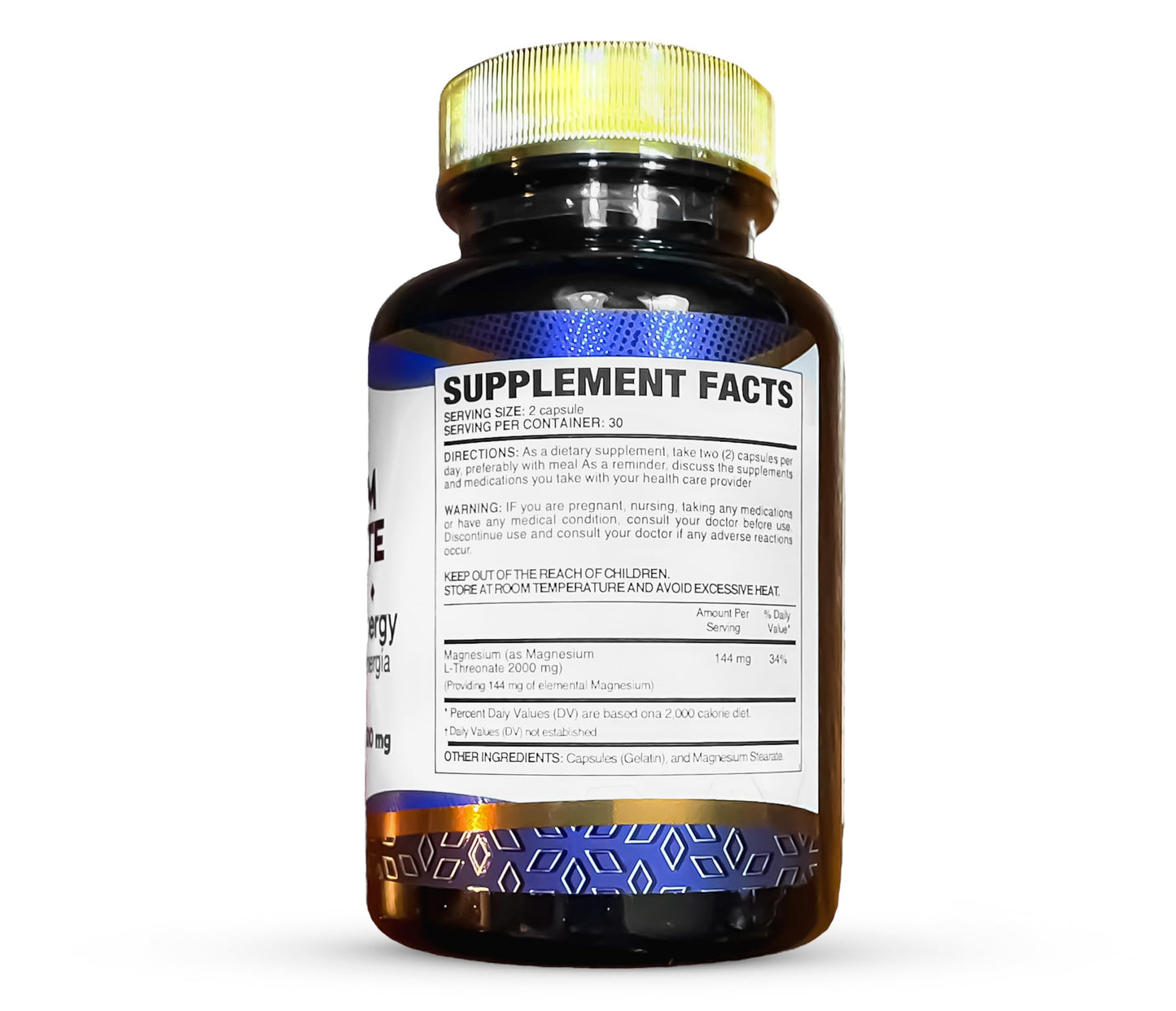 Farcom Magnesium L-Threonate 2000mg Capsules, 60 Capsules